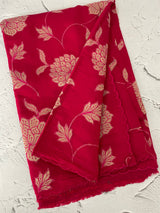 Malai chanderi saree with applique work MSM6201
