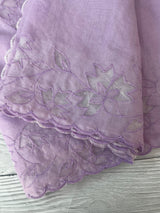 Mul chanderi saree with applique borders MSH112 Lavender