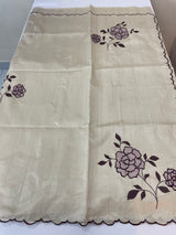 Semi tussar appliqué work saree MTS6589