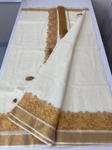 Kerala cotton saree with cutwork- MSK102