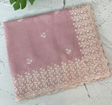 Silky kota embroidery saree MS5409 PastelPink