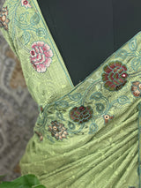 Phulkari NetKota embroidery saree - MPKS901
