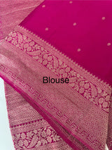 Semi Banarasi Georgette saree MKGS721 RaniPink