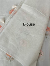 Mul chanderi embriodery saree MSH289