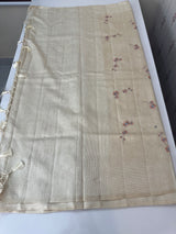 Blended tussar saree with embriodery - MS8665 Cream