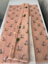 Netkota embriodery saree MS1496 Peach