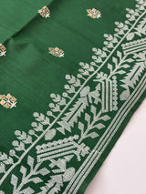 Blended tussar silk saree with embroidery- MS78911