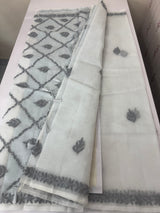 Kota Moonga checks saree with Chikankari work  MSH241