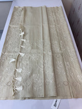 Blended soft tussar saree with embriodery - MS14997 - Offwhite