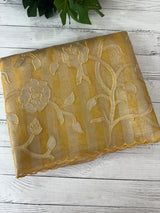 Tissue Silk applique work saree MSH133 Design 3- Mustard