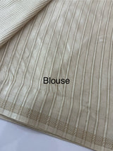 Blended tussar saree with embriodery - MS8665