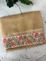 Organza saree with embroidery borders - MSH989