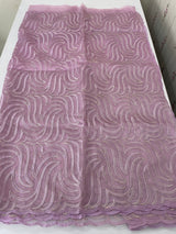 Glass organza saree with thread work- MOS351