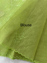 Tissue Silk applique work saree MSH120