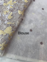 Jute Linen saree with thread work MSH206