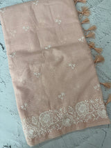 Soft Silky kota saree with embriodery MSF165 PastelPeach