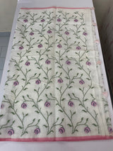 Soft Netkota saree with cross stitch embroidery MSH210