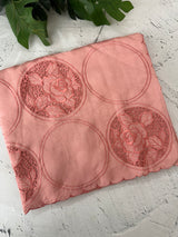 Tussar chanderi cutwork saree MSTC121 PeachPink