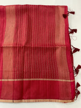 Tussar mix Semi silk saree with small zari weaving MSS8925