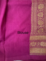 Semi katan Banarasi saree in zari weaving - MSKB899 Vadamalli