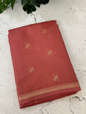 Soft Gachi silk saree with zari weaving MGH76 Peach