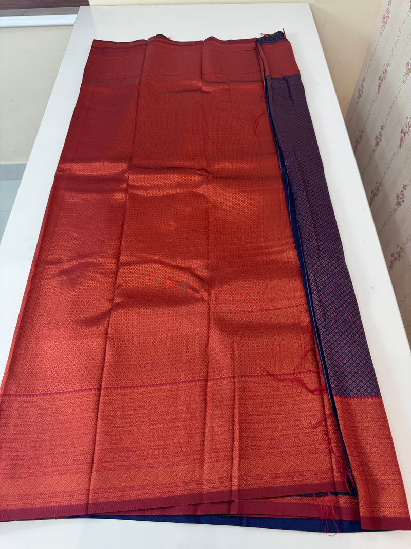 Brocade semi silk saree MS67443