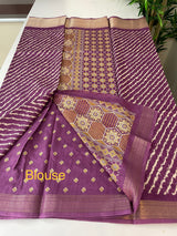 Semi silk saree MSBS122 Purple