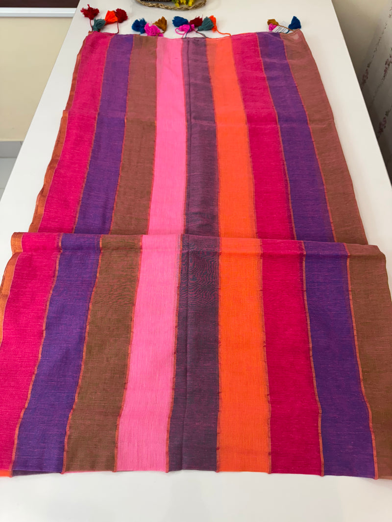 Rainbow Soft mulcotton saree MS4436