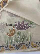 Kota Tissue silk saree with kanta work and french knots MKS3788