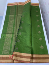 Silk cotton saree with zari weaving - MSK897