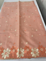Soft Tissue kota embroidery saree MSK4660 Peach