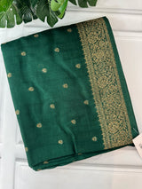 Banarasi Tussar georgette saree  - SMHCSHY BottleGreen