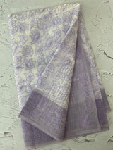 Ombre Kota Supernet saree with cross  embroidery MS1445