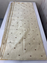 Blended tussar saree with embroidery- MSH890 Cream