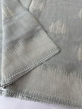 Semi linen saree with embroidery- MS15088 PastelGrey