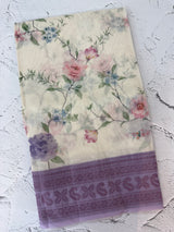 Chanderi digital printed saree with chikankari embriodery MSH171