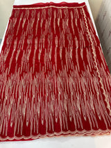Semi soft Organza saree with zari thread work MSB8433 Red