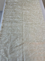 Semi Tussar embriodery saree SNFNEEY Offwhite