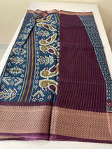 Semi silk saree with zari border MS99789