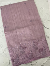 Blended matka Tussar silk saree with cutwork MS485