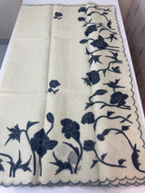 Tissue cotton applique work saree MS6743 - DarkGrey