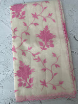 Lightweight Kota Moonga checks saree with applique work MSH288