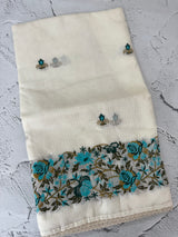 Soft kota checks saree with embroidery - STWSMY