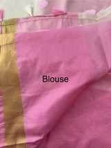 Semi chanderi silk saree with embroidery & blouse- MSF567