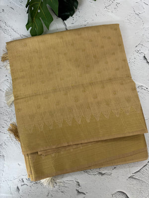 Semi chanderi saree with buttas MSF784 Beige