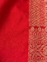Banarasi viscose Georgette saree MKGS611- DeepSeaBlue to Red