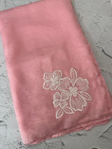 Crush Organza saree with applique work MBS677