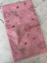 Mul chanderi saree with embroidery - MS14899 Pink