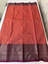 Checks Semi kanchi silk saree with blouse MBS7859