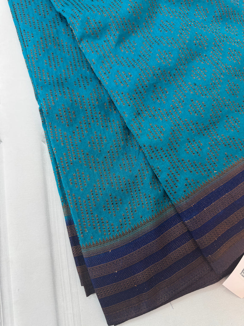 Soft chiffon Georgette saree - SMGRSR CobaltBlue to DarkBlue